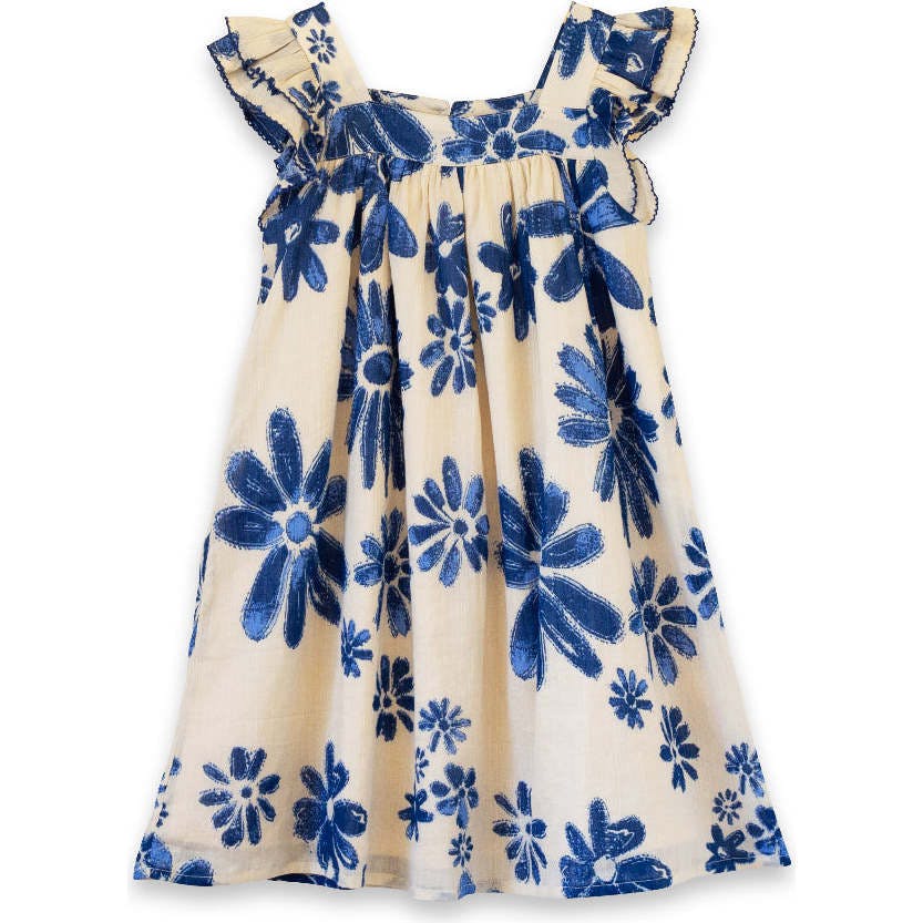 Girls Everly Square Neck Dress | Daisy Blue