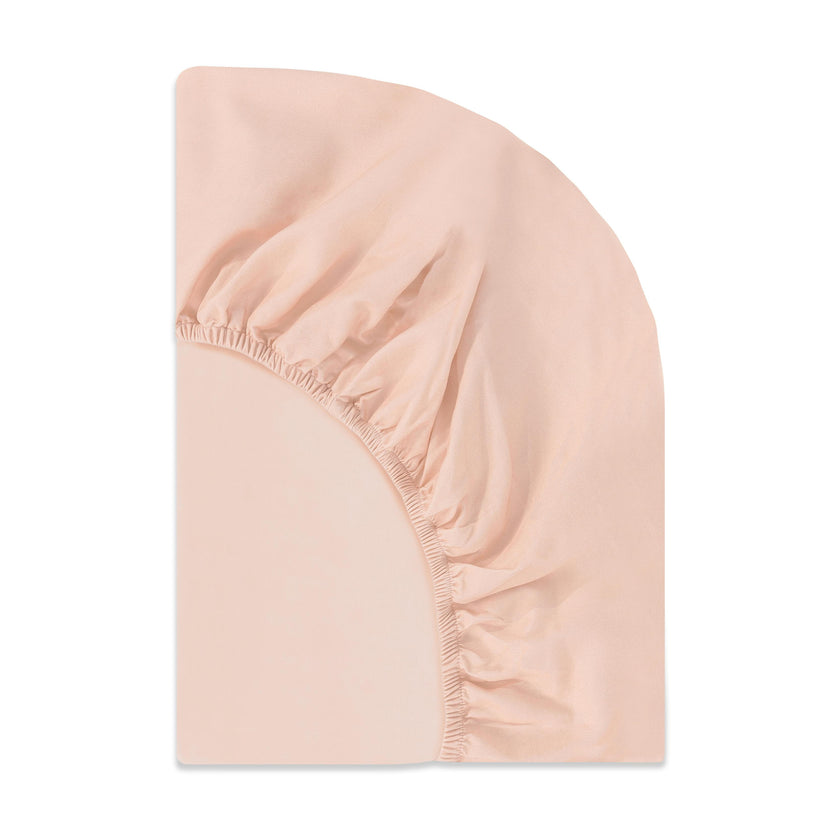 Mini Crib Sheet in GOTS Certified Organic Brushed Cotton in Dusty Rose