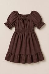 Mini Maleah Dress in Warm Cocoa