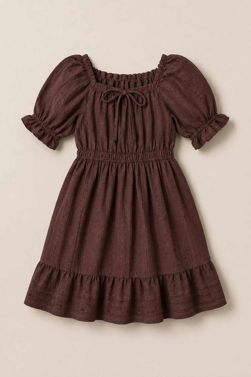 Mini Maleah Dress in Warm Cocoa