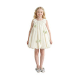 Cream Annalise Sequin Bow Balloon Dress
