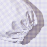 Magnetic Long Sleeve Bib - Violet Check