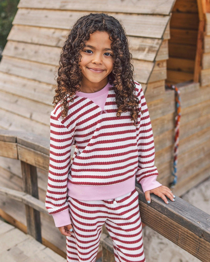 Scout Stripe Top - Mystic Maroon Thermal
