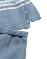 Light Blue Knitted Baby Outfit