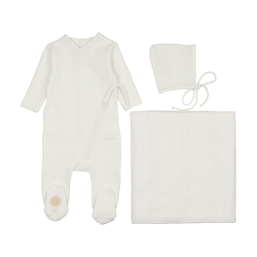 Knit Twist Layette Set Rose Smoke