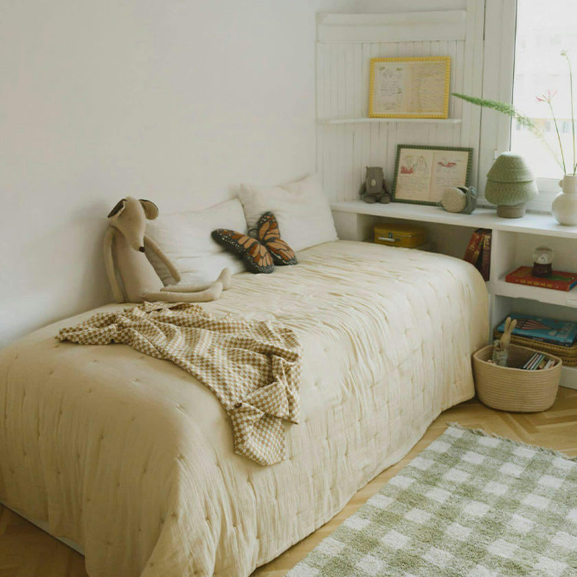 Knitted Blanket Tiles Honey