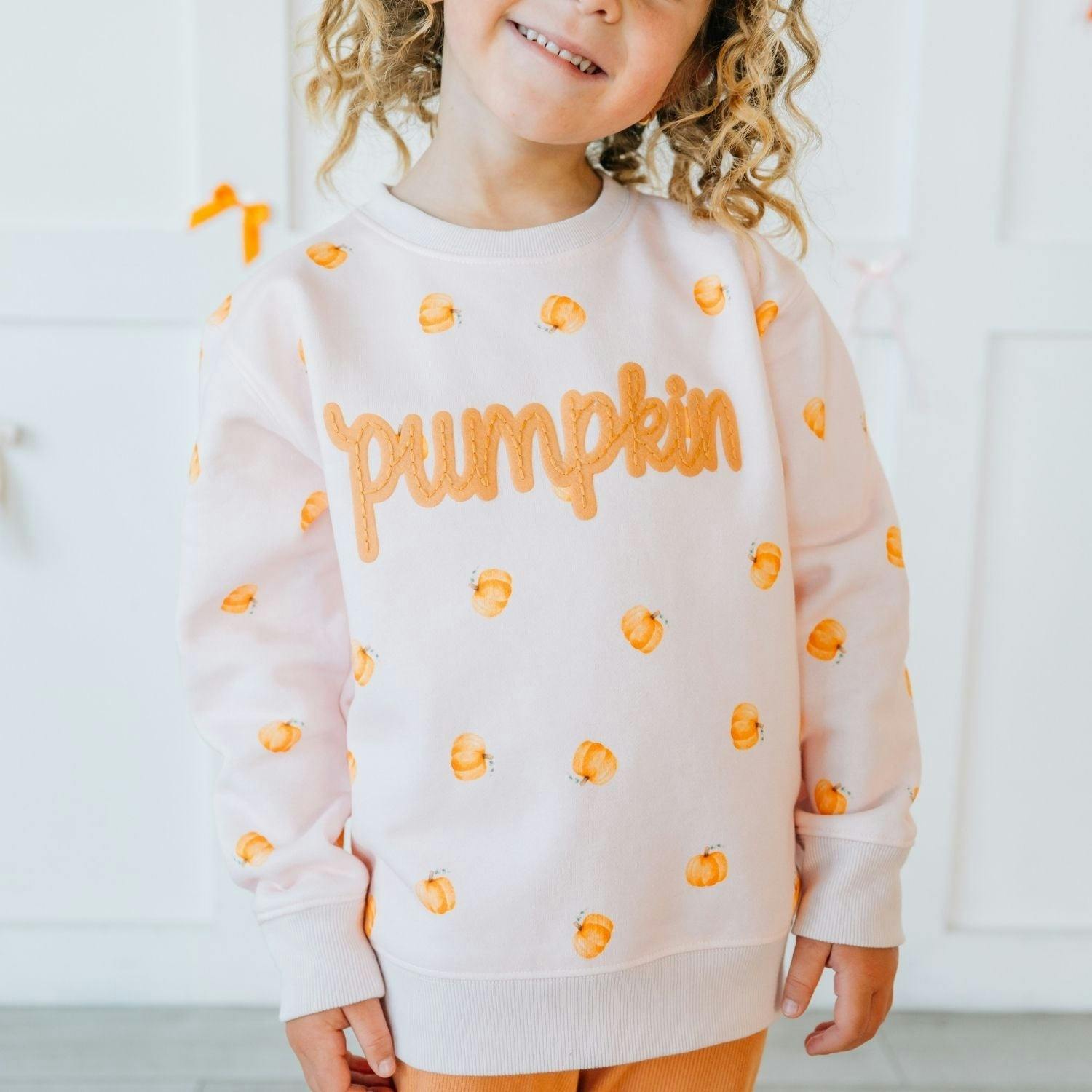 Pumpkin Stitch Patch Sweatshirt