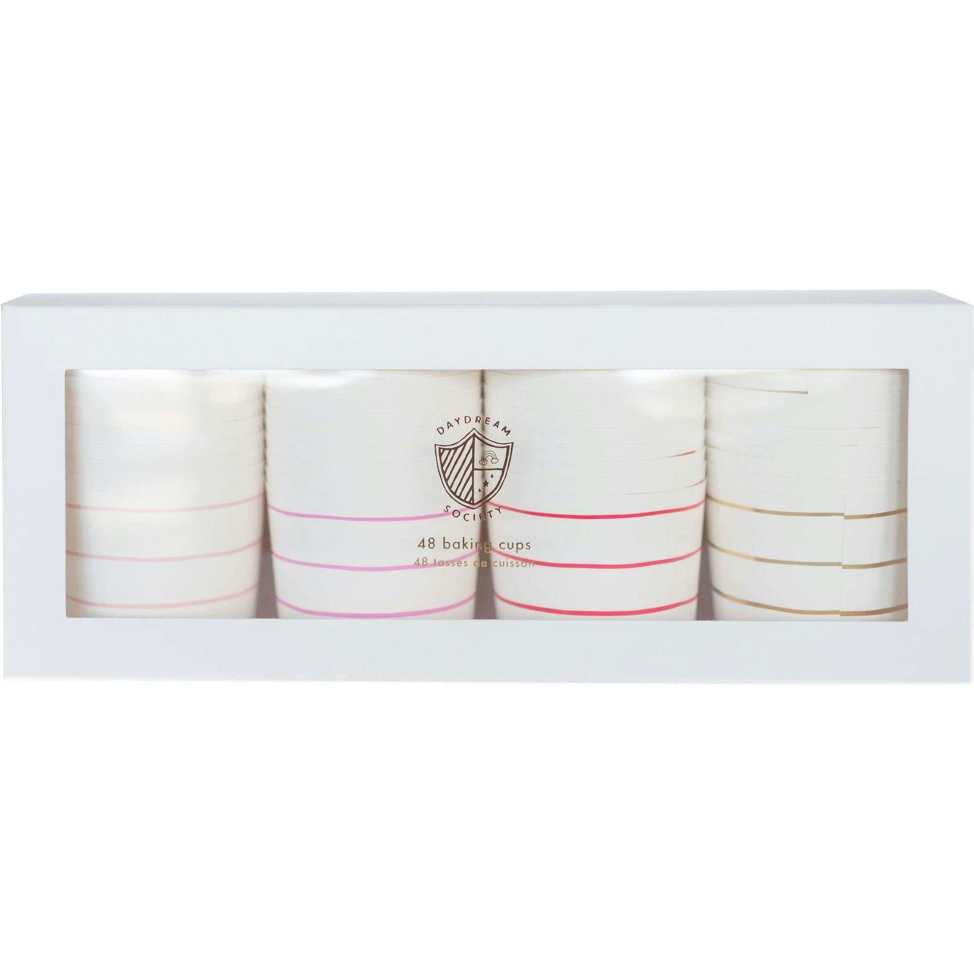 Warm Palette Frenchie Striped Baking Cups