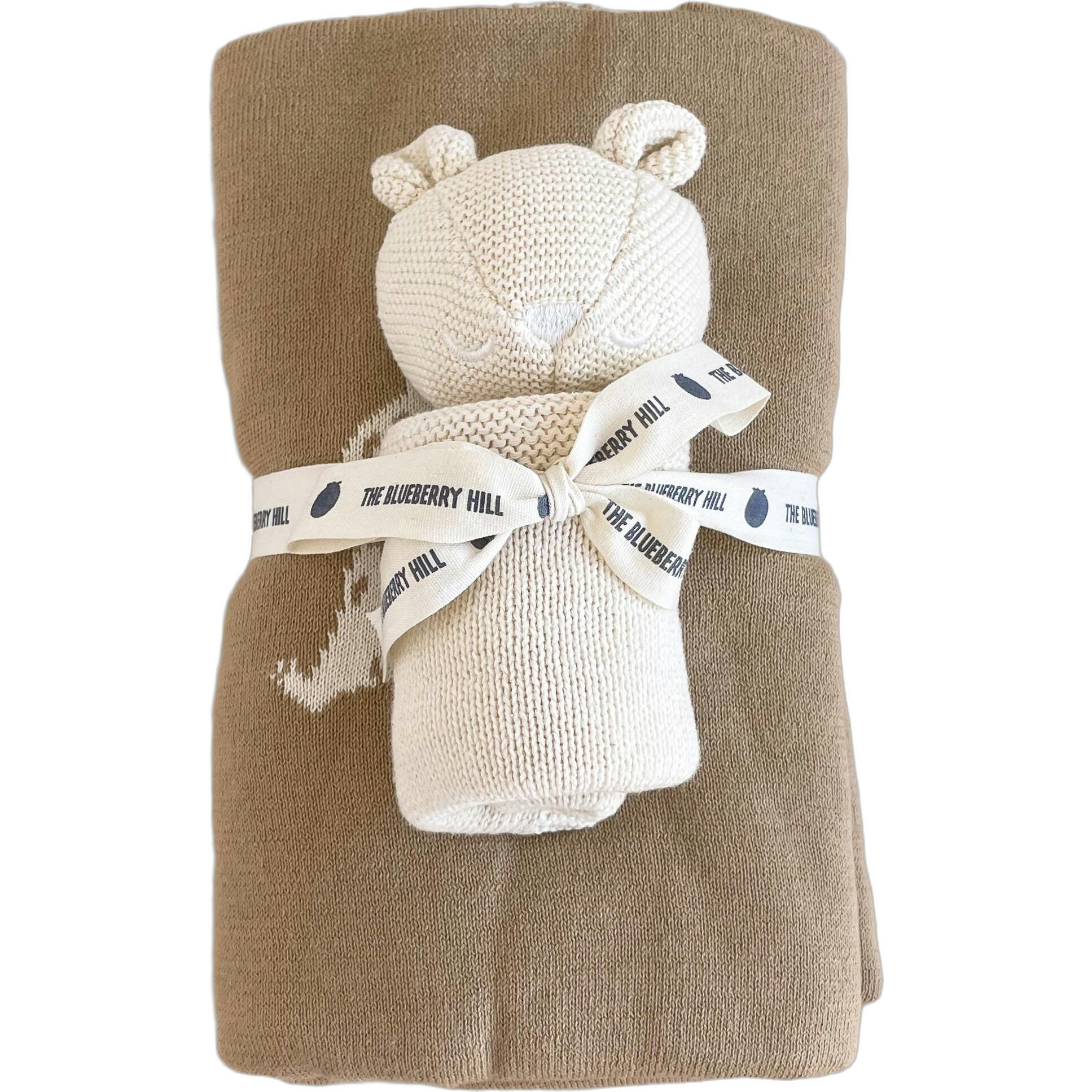 Honey Bear Blanket & Lovey Baby Gift Set | Organic Cotton