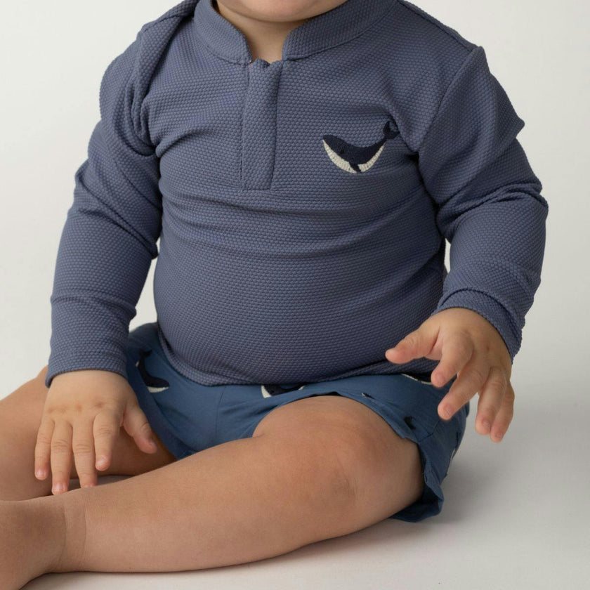 Harvie Swim Shirt | Whale | Royal Blue