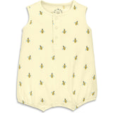 Baby organic henley tank shortie in baby bugs