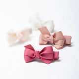 Little Bows Pink Earthy Shades Hair Clips