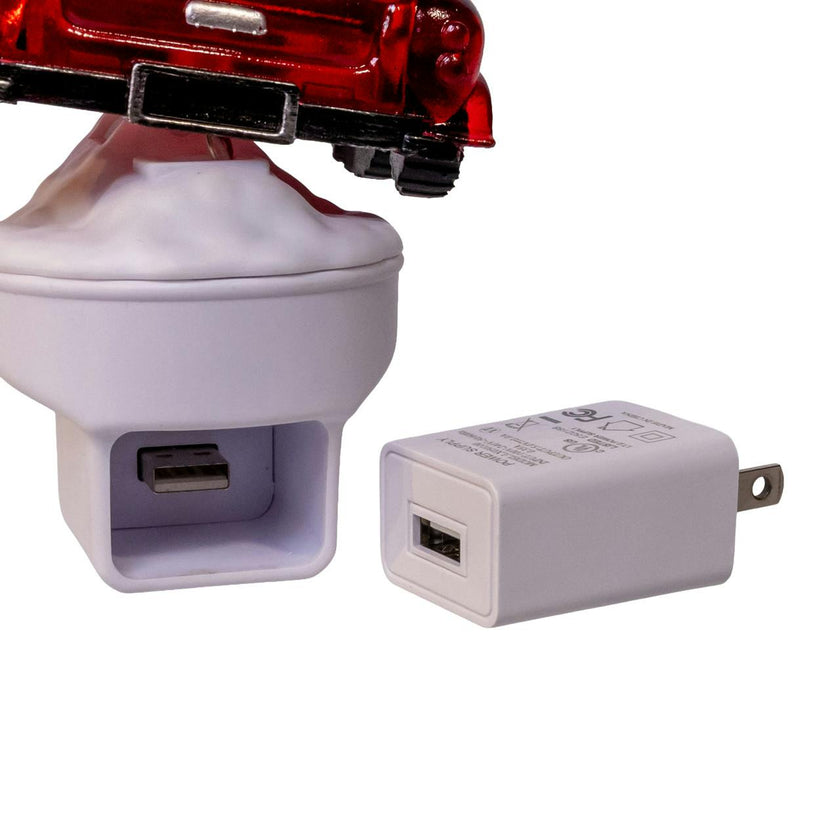 Kurt Adler Snowman & Santa With Car LED Night Light
