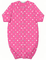 Baby Converter Gown - Pink Glitter Hearts