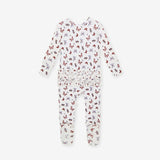 Joan Pointelle Footie Ruffled Zippered One Piece