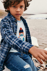 Long Sleeve Raglan Organic Cotton T-Shirt Very Pale Turquoise