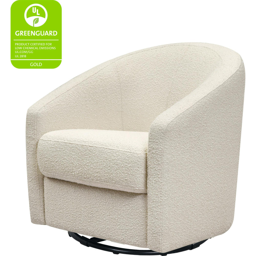 Madison Swivel Glider in Ivory Boucle