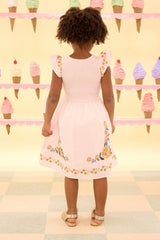 Mini Hattie Dress in Embroidered Spring Floral