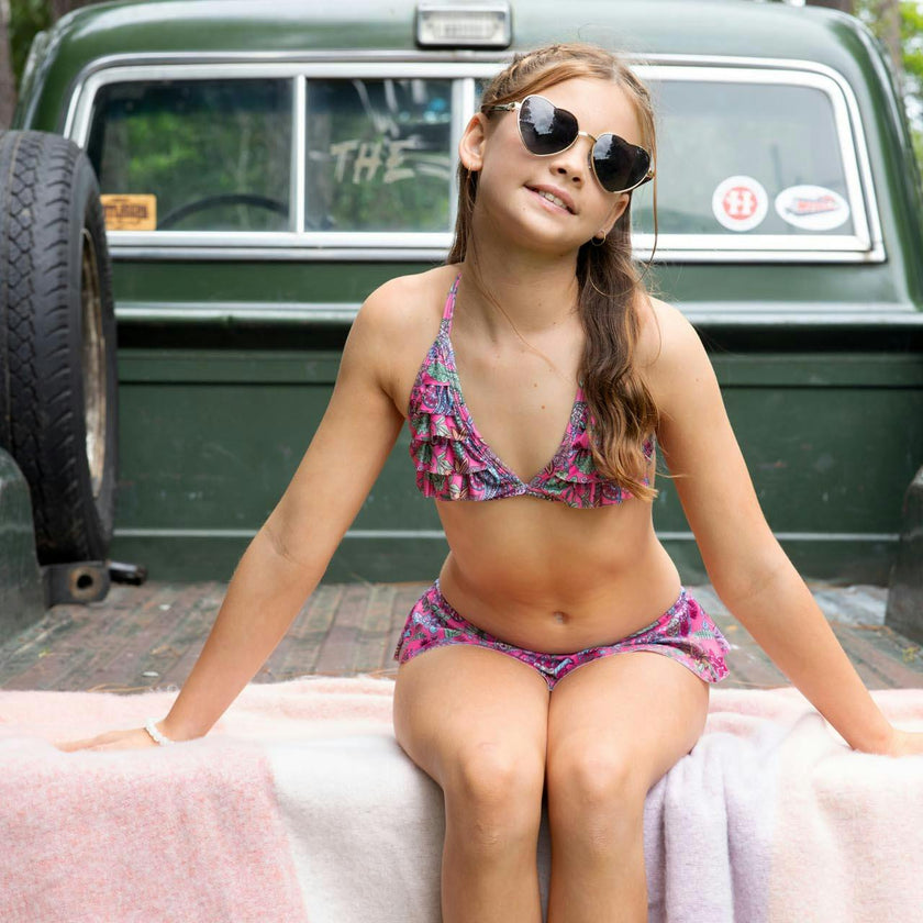 Girls Frill Bikini Set – Triangle Top & Frill Detail (Liberty)