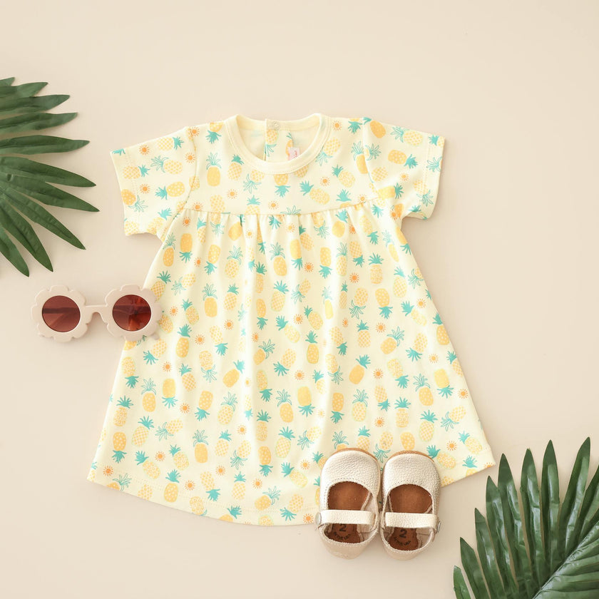 Pineapple Print Swing Dress