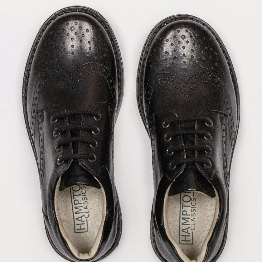 Hampton Classics Hamish School Shoes in Black