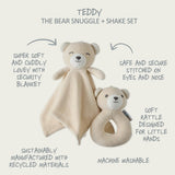 SNUGGLE + SHAKE - Baby Lovey Security Blanket Toy and Rattle Set