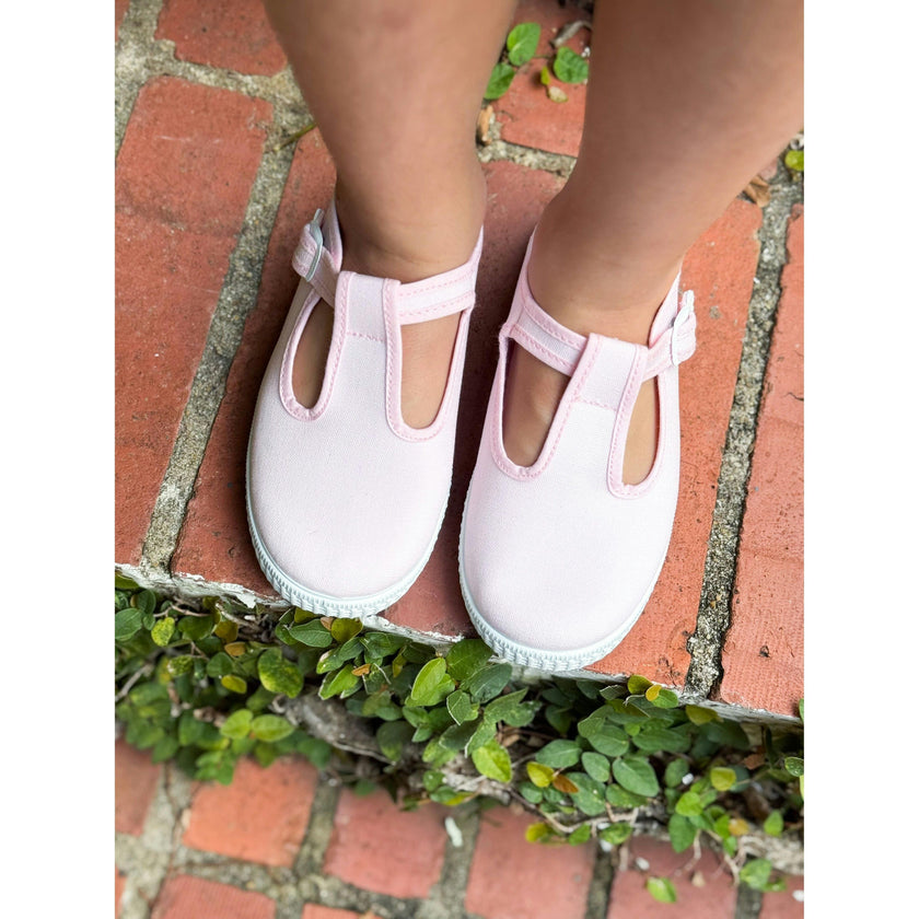 Canvas T-Strap in Pink
