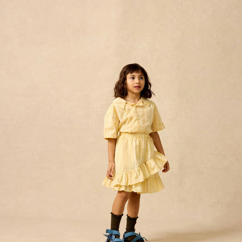 Bowling Shirt in Pineapple Stripe