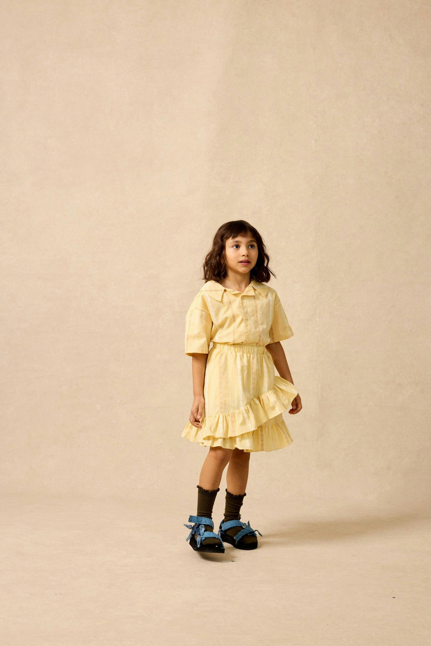 Bowling Shirt in Pineapple Stripe