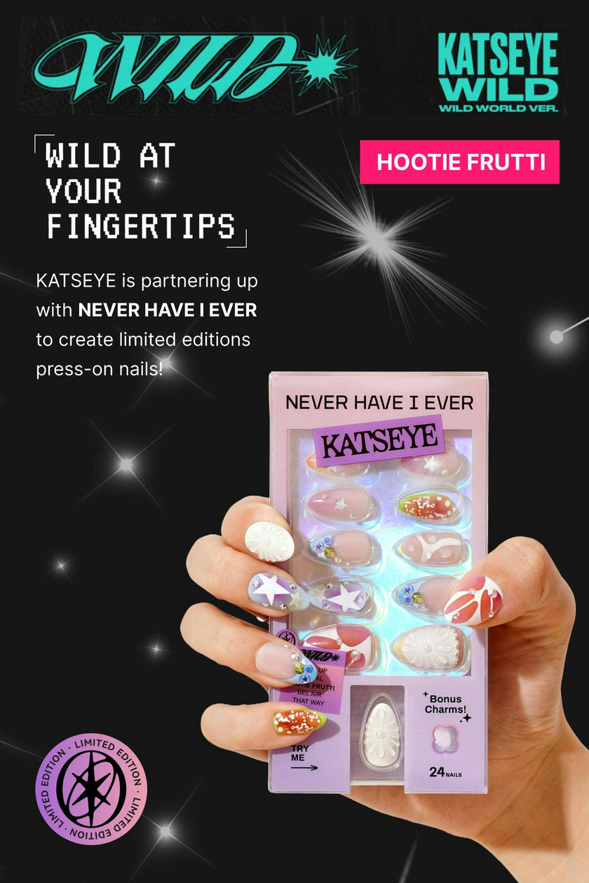 KATSEYE | HOOTIE FRUTTI – SHORT STILETTO PRESS-ON NAILS
