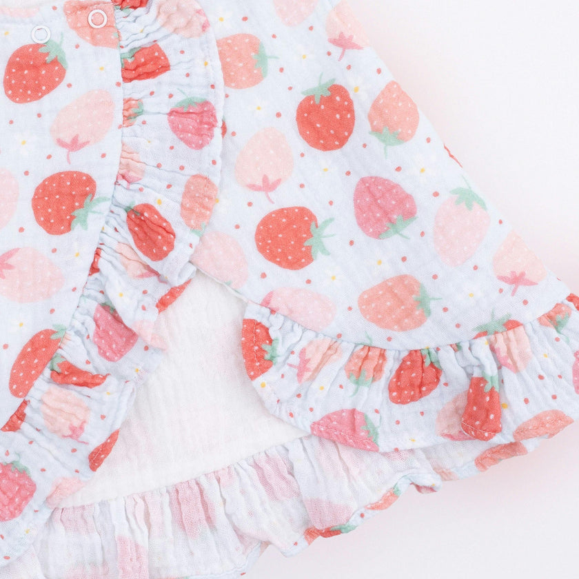 Strawberry Bliss - Ruffle Back Top & Bloomer