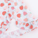 Strawberry Bliss - Ruffle Back Top & Bloomer