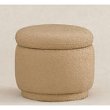 Enoki Storage Ottoman in Boucle in Sand Boucle