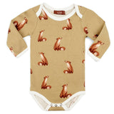 Gold Organic Cotton Long Sleeve One Piece