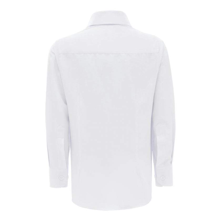 White Solid Dress Shirt
