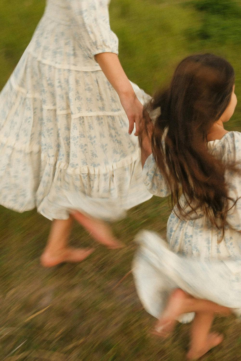 Mini Roselyn Dress in Ivory Porcelain Fleur