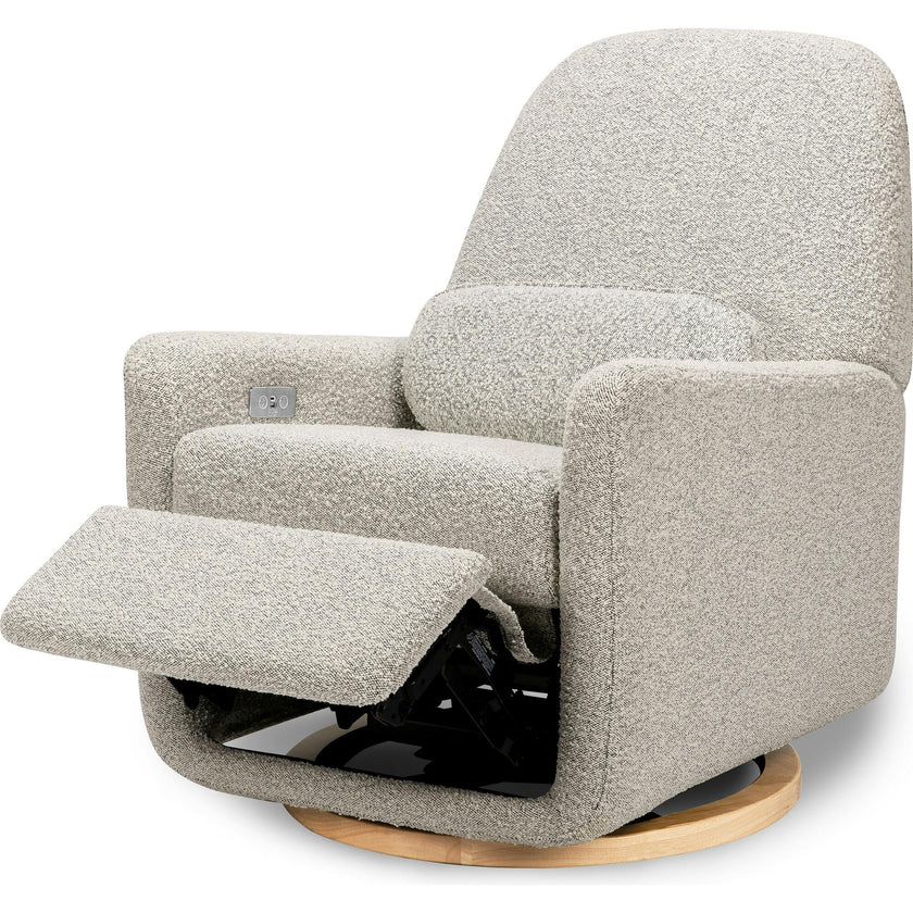 Arc Electronic Recliner and Swivel Glider in Boucle with USB port