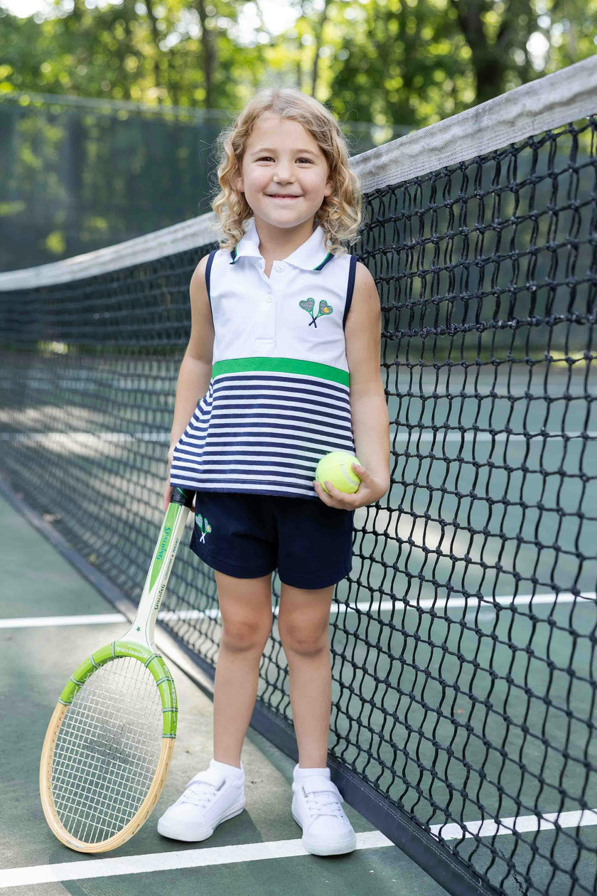 Knit Short Set with Tennis Rackets