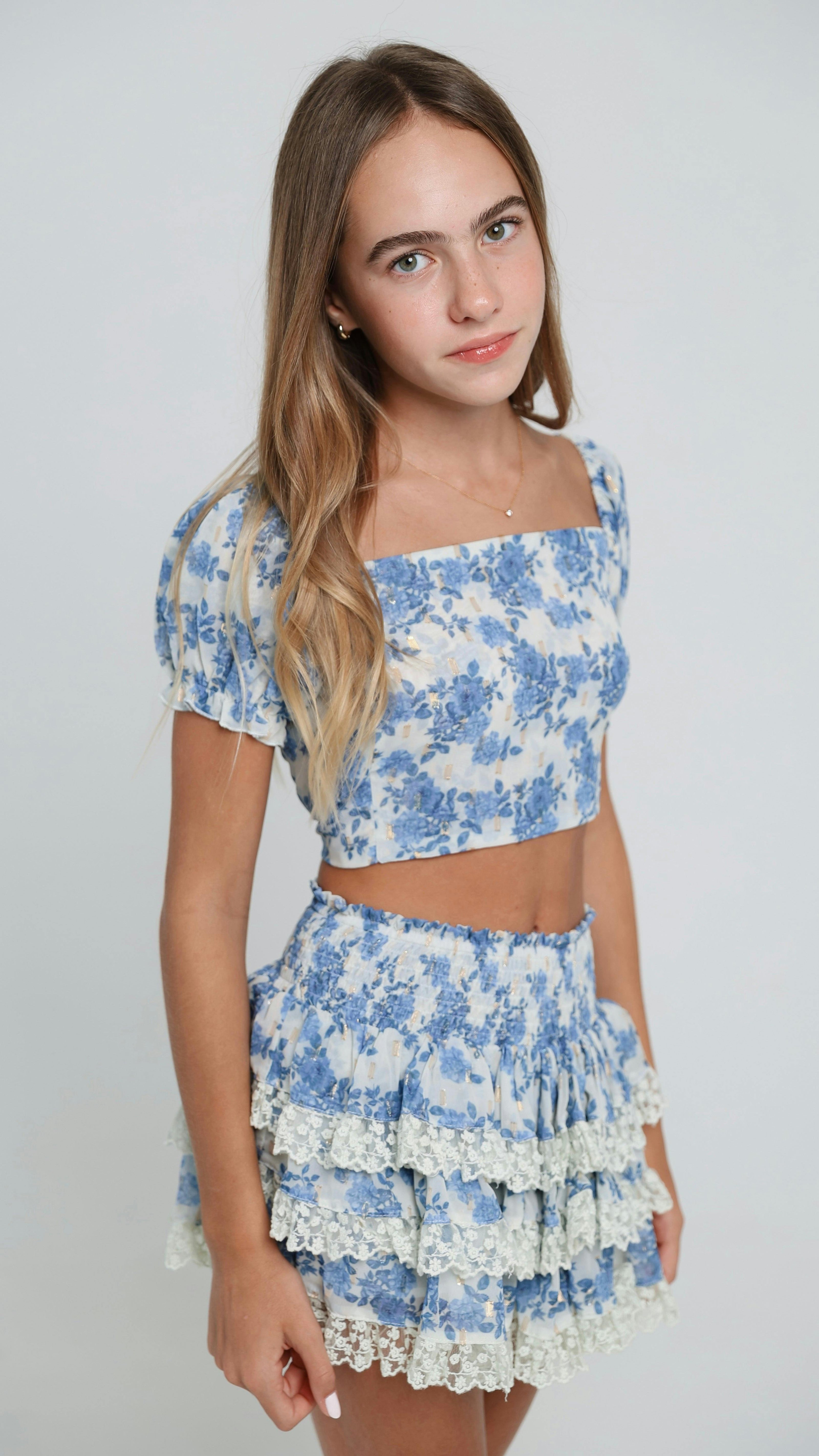 Coco Top in Blue Reverie