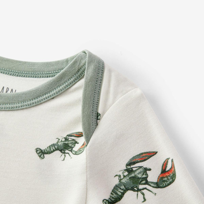 Mint Lobster Luxe Stretch Long Sleeve One Piece