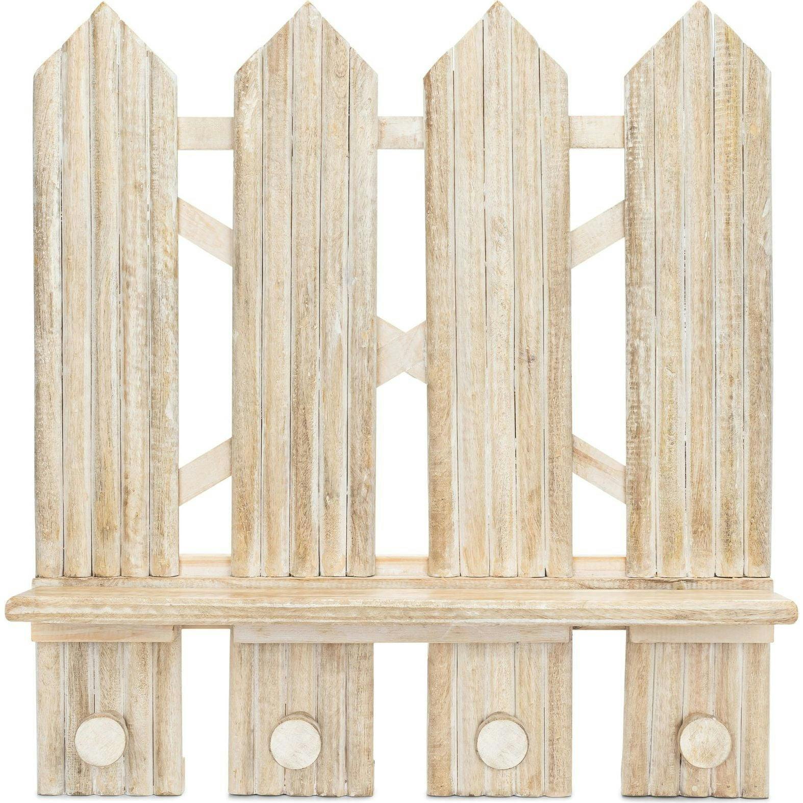 Charlie Farmhouse Wooden Fence Nursery Wall Decor Shelf