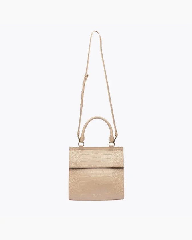 Medium Stylish, Chic Insulated Lunchbox, Cream Croc