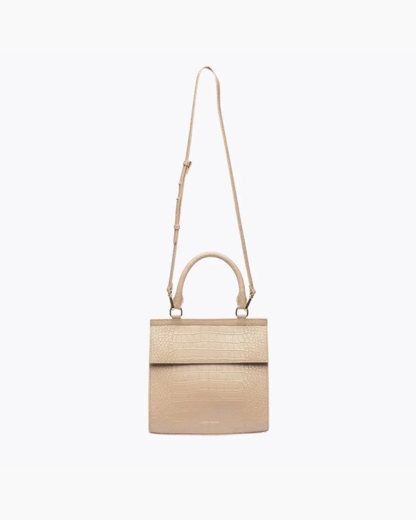 Medium Stylish, Chic Insulated Lunchbox, Cream Croc
