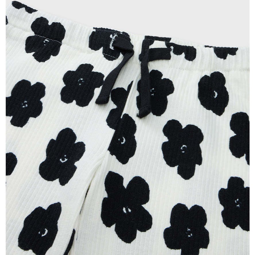 Organic Cotton Slim Flare Ribbed Pant