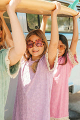Lavender Floral Boho Coverup