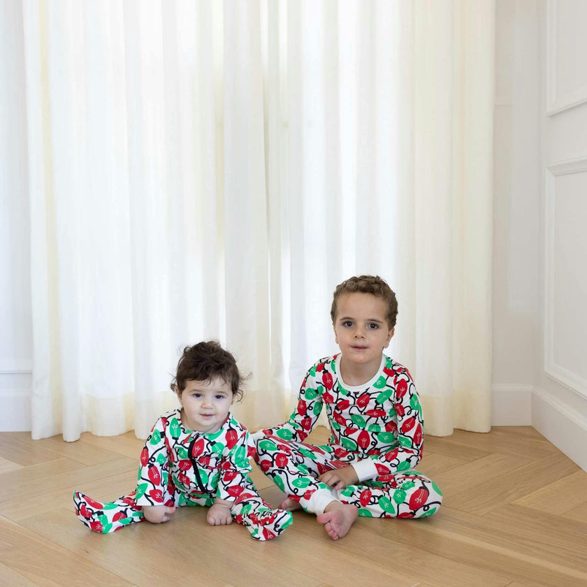 Zippered Footed Onesie, Multi