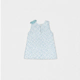 Fleur Girl Blouse Sleeveless, Flowery Aqua Blue