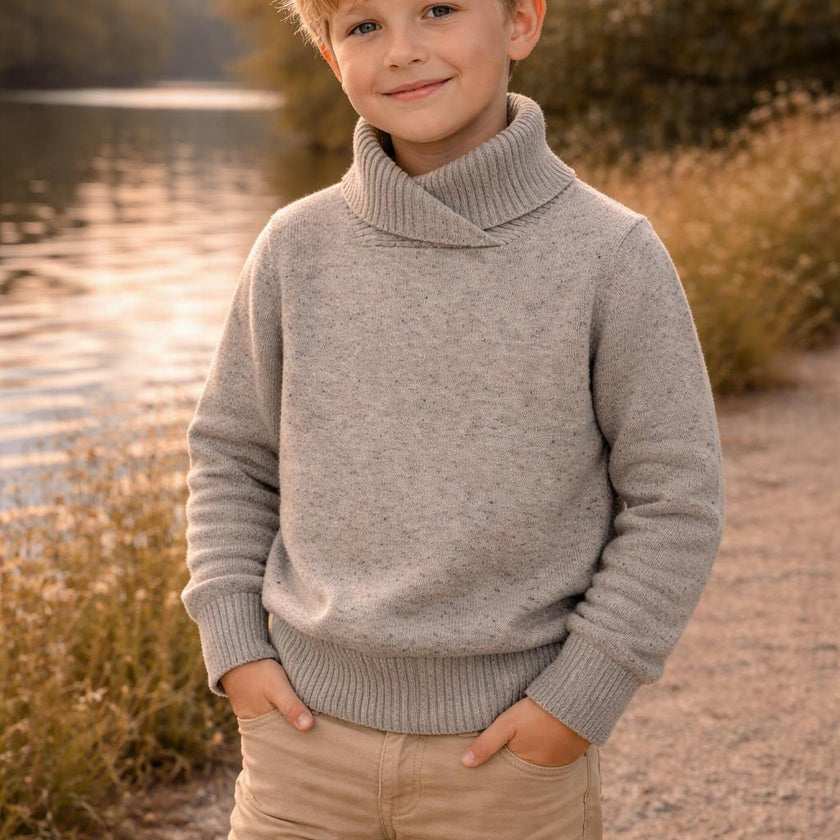 Shawl Collar Relaxed Fit Sweater