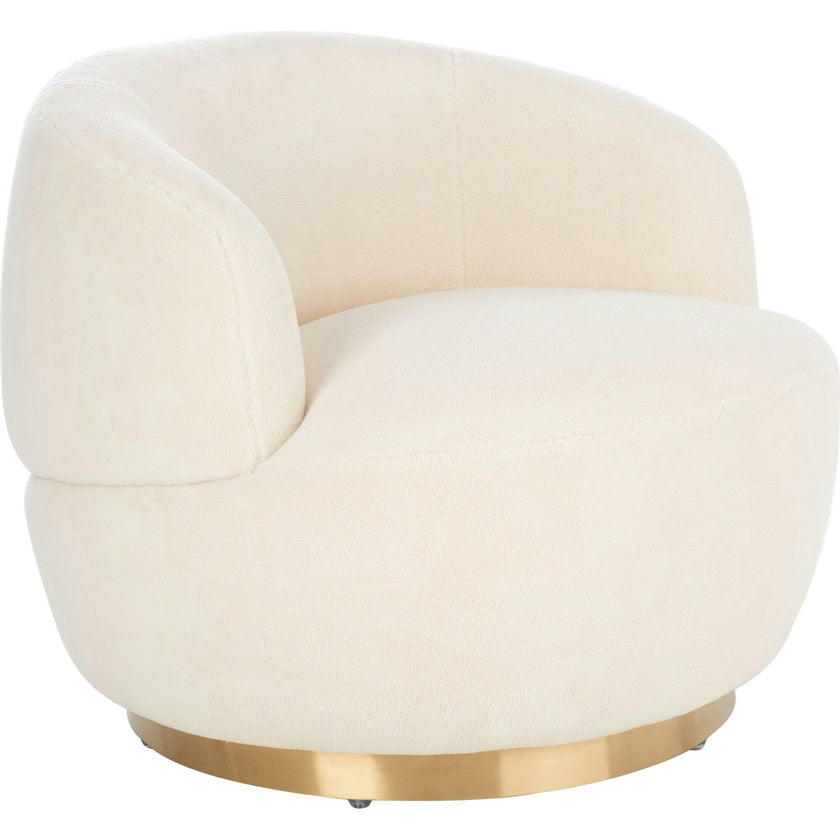 Flynn Faux Wool Swivel Chair