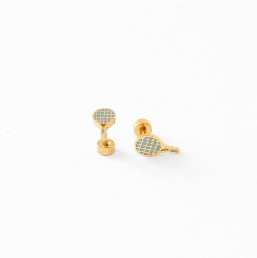 Tennis Racquet Stud Earrings